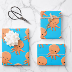 Hoja De Papel De Regalo Patrón de pulpos de bebé