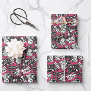 Hoja De Papel De Regalo Patrón de Punk de Chicas hexadecimales
