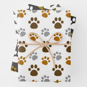Hoja De Papel De Regalo Patrón de puntas de perro