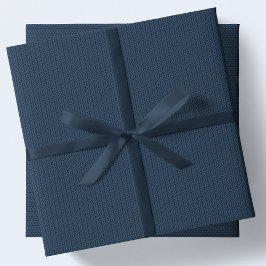 Hoja De Papel De Regalo Patrón de punto simple azul marino Navidad vacacio