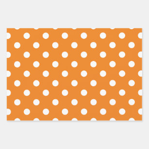 Hoja De Papel De Regalo Patrón de puntos de polka blanca de la temporada d