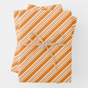 Hoja De Papel De Regalo Patrón de rayas de la temporada de otoño