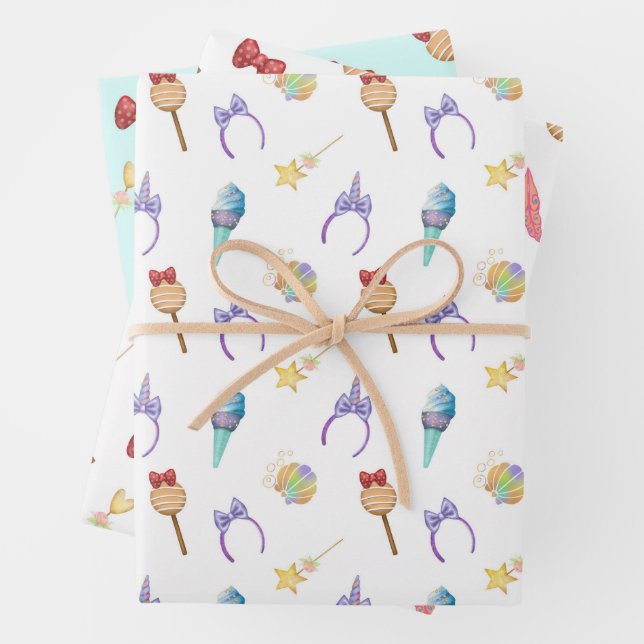 Hoja De Papel De Regalo Patrón de reino mágico (In situ)