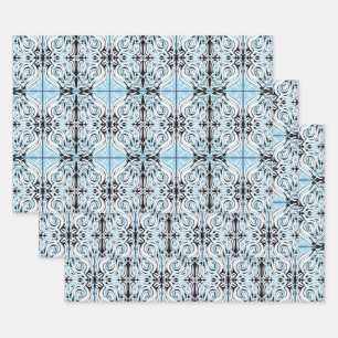 Hoja De Papel De Regalo Patrón de repetición de resumen del curtido blanco