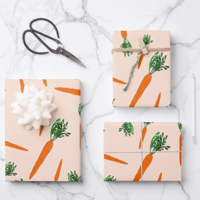 Hoja De Papel De Regalo Patrón de restricción de naranja (Anverso)