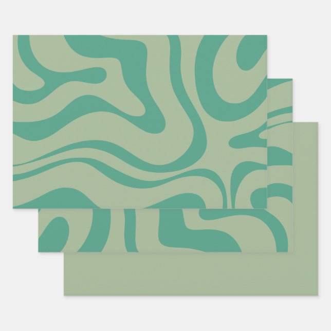 Hoja De Papel De Regalo Patrón de resumen moderno de sabios modernos de Sw (Set)