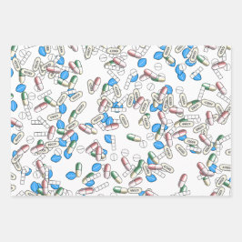 Hoja De Papel De Regalo Patrón de salpicaduras de pastillas