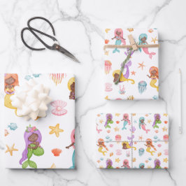 Hoja De Papel De Regalo Patrón de sirena