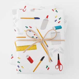 Hoja De Papel De Regalo Patrón de suministros para oficinas y artesanías e
