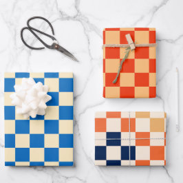 Hoja De Papel De Regalo Patrón de tablero de cheques coloreados