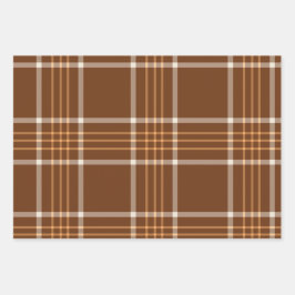 Hoja De Papel De Regalo  Patrón de tartán de cuadros escoceses otoño marró