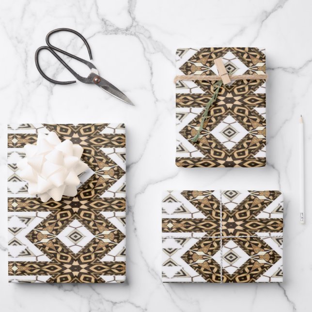 Hoja De Papel De Regalo Patrón de tela de barro (Anverso)