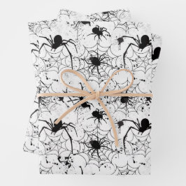 Hoja De Papel De Regalo Patrón de telaraña de Halloween