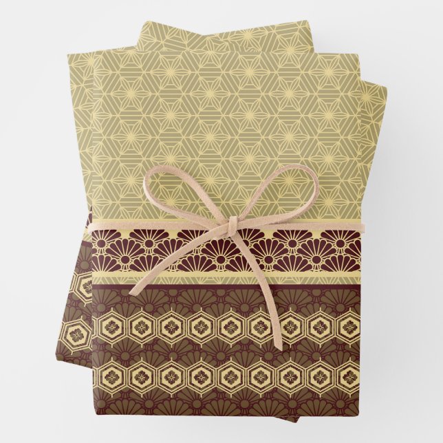 Hoja De Papel De Regalo Patrón de tema japonés (In situ)
