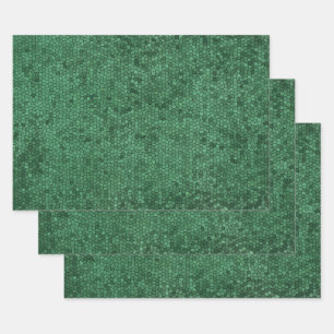 Hoja De Papel De Regalo Patrón de textura verde con estilo de vidrio manch