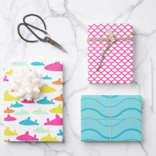 Hoja De Papel De Regalo Patrón de tiburón