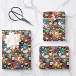 Hoja De Papel De Regalo Patrón de Toss de Caracteres de Harry Potter del p