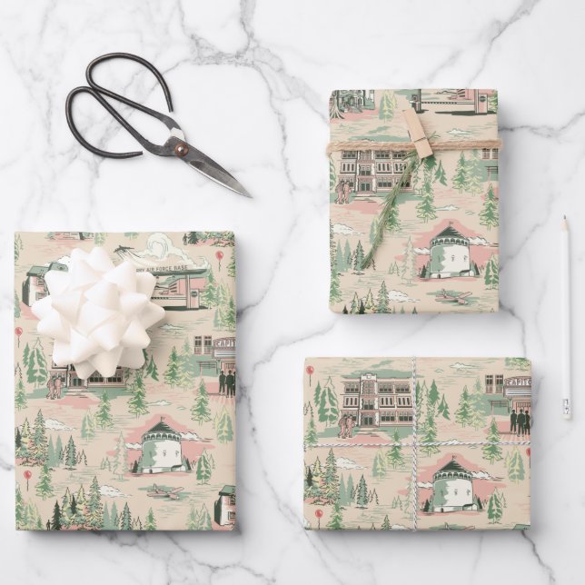 Hoja De Papel De Regalo Patrón de ubicación de cerezos (Anverso)