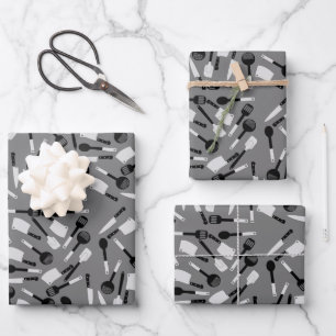 Hoja De Papel De Regalo Patrón de utensilios de cocina