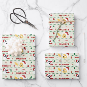 Hoja De Papel De Regalo Patrón de vacaciones de LOONEY TUNES™ SYLVESTER™ y
