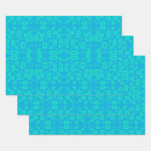 Hoja De Papel De Regalo Patrón de vidrio escarpado azul turquesa Resumen A