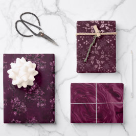 Hoja De Papel De Regalo Patrón de Vino de Zarzamora 