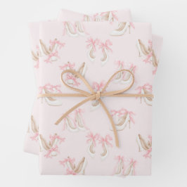 Hoja De Papel De Regalo Patrón de zapatos Coquette 
