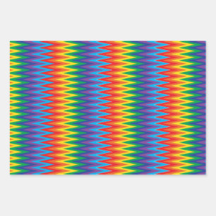 Hoja De Papel De Regalo Patrón de zigzag arco iris
