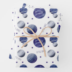 Hoja De Papel De Regalo Patrón de Zodiaco Espacial Acuarela