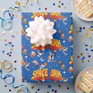 Hoja De Papel De Regalo Patrón del espacio exterior de SPACE JAM™ TUNE SQU