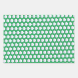 Hoja De Papel De Regalo Patrón deportivo de bola de golf Blanco verde y Am