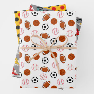Hoja De Papel De Regalo Patrón deportivo de fútbol