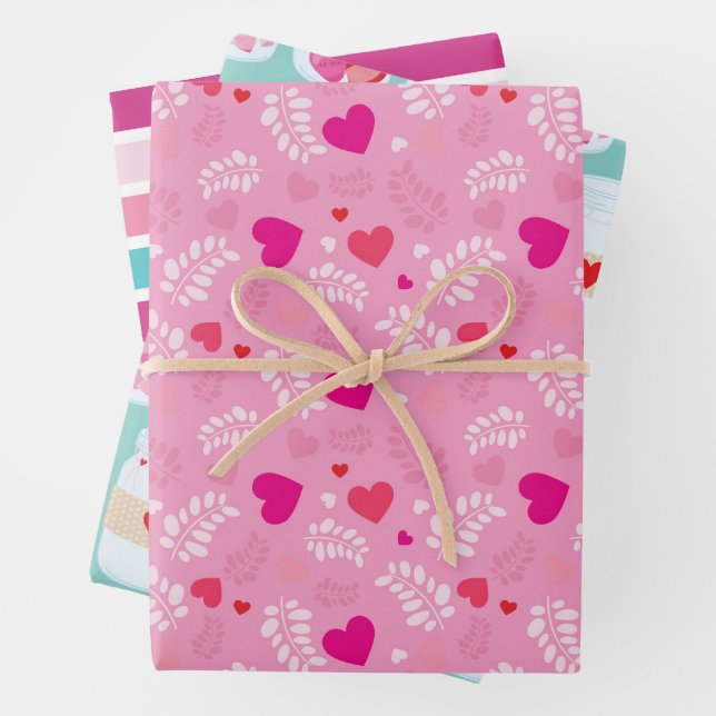 Hoja De Papel De Regalo Patrón el día de San Valentín (In situ)