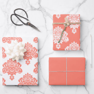 Hoja De Papel De Regalo Patrón elegante de Damask