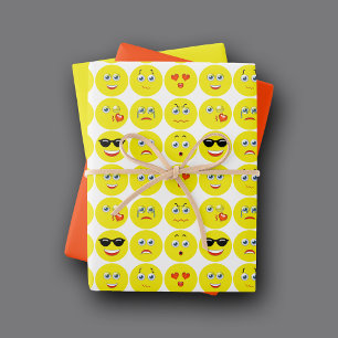 Hoja De Papel De Regalo Patrón emojis