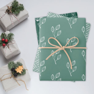 Hoja De Papel De Regalo Patrón Escandinavo Rústico Mínimo Folclórico