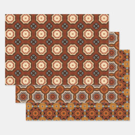 Hoja De Papel De Regalo Patrón étnico sin foco de la Tierra africana 2