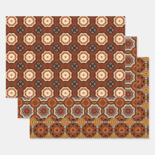 Hoja De Papel De Regalo Patrón étnico sin foco de la Tierra africana 2