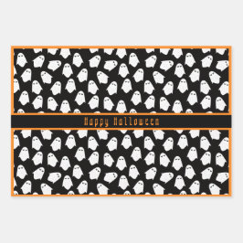 Hoja De Papel De Regalo Patrón fantasma Feliz Personalizado de Halloween T