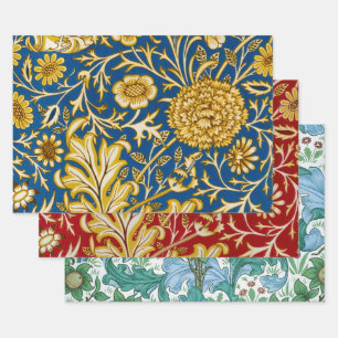 Hoja De Papel De Regalo Patrón Floral Azul William Morris Cherwell