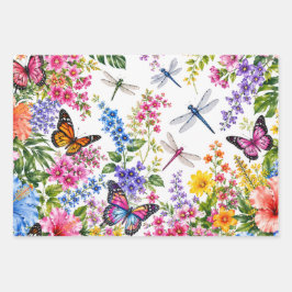 Hoja De Papel De Regalo Patrón Floral Botánico Colorido