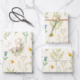 Hoja De Papel De Regalo Patrón floral botánico victoriano oscuro y melancó