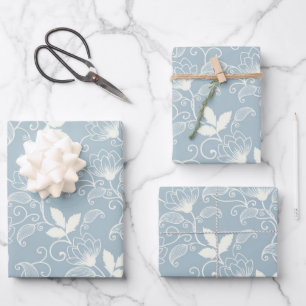 Hoja De Papel De Regalo Patrón floral botánico victoriano oscuro y melancó