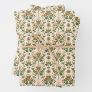 Hoja De Papel De Regalo Patrón Floral de Madreselva Antigua de William Mor