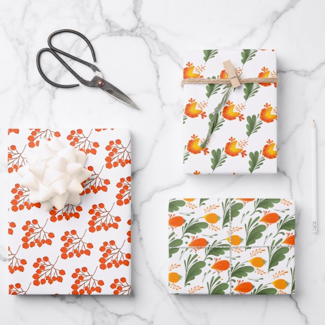 Hoja De Papel De Regalo Patrón folclórico ucraniano. Ucrania (Anverso)