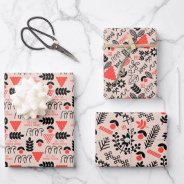 Hoja De Papel De Regalo Patrón folclórico ucraniano. Ucrania