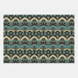 Hoja De Papel De Regalo Patrón geométrico Art Deco