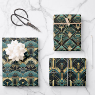 Hoja De Papel De Regalo Patrón geométrico Art Deco