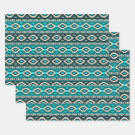 Hoja De Papel De Regalo Patrón geométrico étnico suroeste