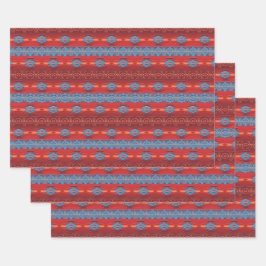 Hoja De Papel De Regalo Patrón geométrico étnico suroeste